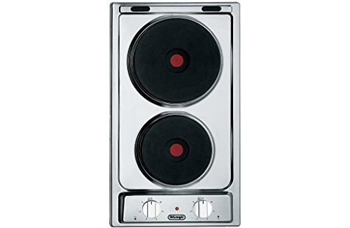 De Longhi Serie Domino - Piano Cottura Elettrico 2 Fuochi Da 30 Cm, Colore Inox