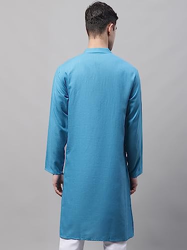 Image of Jompers Men's Cotton Regular Fit Solid Kurtas