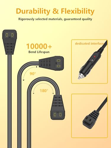 Image of 16.4FT Portable Car Refrigerator DC Power Cord 12V /24V Compatible with ICECO, BougeRV, Bodega, Alpicool ARB, AstroAI, Aspenora, Euhomy, Setpower, JoyTutus, Fridge Freezer Cooler Car Charger