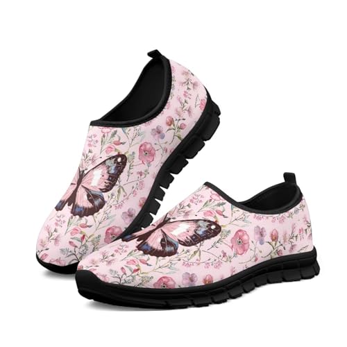 Image of Womens Slip On Walking Shoes Non Slip Loafer Breathable Holiday Travel Shoe Lightweight Casual Low Top Sneakers SizeUS 5.5-11.5