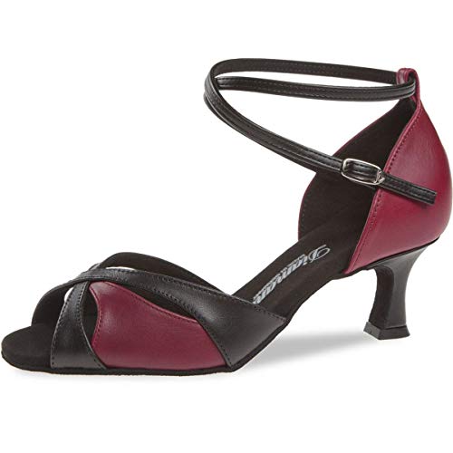 Chaussures de danse en cuir noir et bordeaux de fabrication allemande édition spéciale 141-077-500