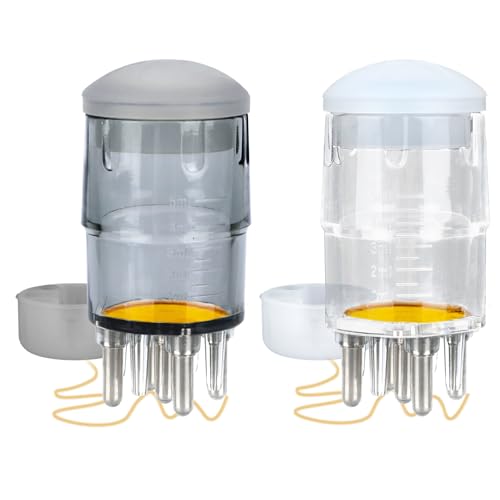 2uds Aplicador para Cuero Cabelludo, Pequeño Frasco Aplicador Sérum & Aceite Crecimiento Capilar Rápido Sin Derrames Cepillo Precisión Peine Radicular para Aplicación Fácil & Masaje