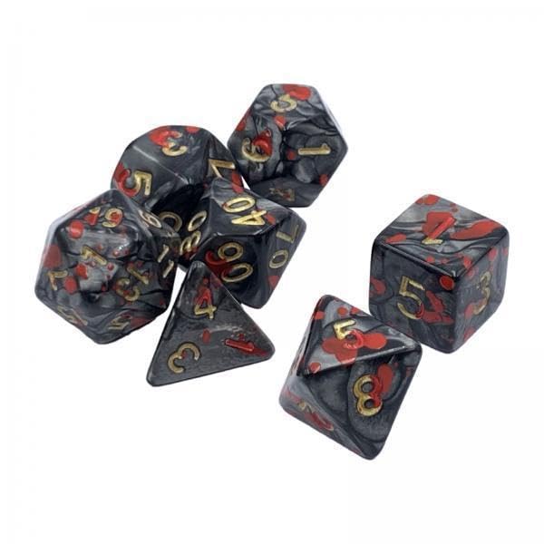 Toy 6x7 Pieces Polyhedral Dices Set Entertainment Toy for Party Game Tabletop Game Black Red Game Pieces, Parts-picture-33