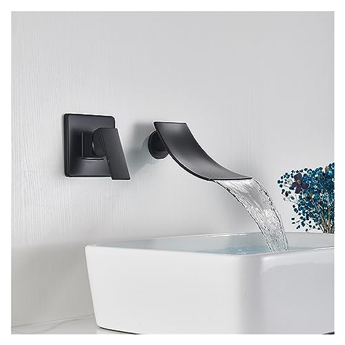 Robinet de bassin de salle de bain mural cascade pour éviter les éclaboussures