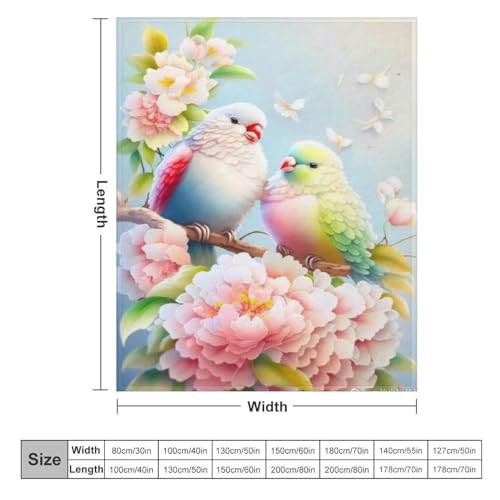 Couverture lit oiseau flanelle contre le froid pour canapé et bébé - 6