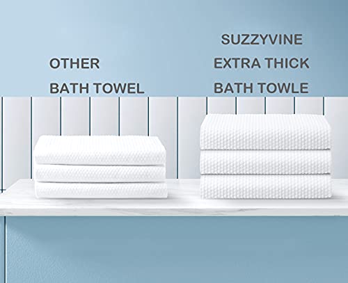 Suzzyvine Disposable Bath Towels Large And Thick Spa Salon Towels, Absorbent Big Body Towels, Shower Towels, 6 Individual Packings, 27.55X55 Inch #TOP7