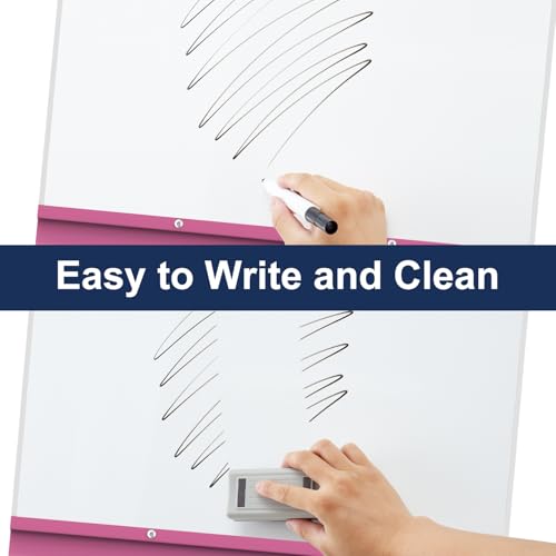 Image of TSJ OFFICE Rolling Whiteboard Standing - 40 x 26 Inches Mobile White Board