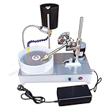QuinteZhenTially Máquina Facetadora Gemas,120w Pulidora Joyas,Pulidora Angular Piedras Joyería,Diámetro Almohadilla Pulido 150 Mm,para Cortar Moler Jade,Gemas Metales Preciosos A1