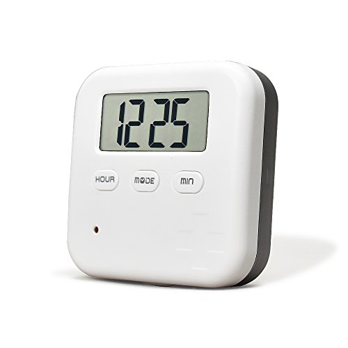 U-Trak Pill Box Alarm Pill Organizer Mini Portable Daily Pill Case with Digital Alarm Clock Reminder 4 Compartments Black