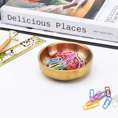 Distributeur de trombones dorés NatSumeBasics pour décorer votre bureau