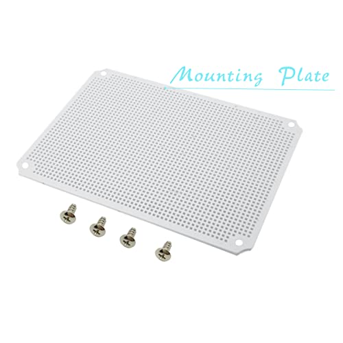 Zulkit Junction Box Abs Plastic Waterproof Ip65 Electrical Boxes Hinged Shell Clear Cover Outdoor Universal Project Enclosure With Mounting Plate And Wall Brackets 15.4X11.4X 6.3Inch (390X290X160 Mm) #TOP4