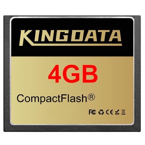 KINGDATA Compact Flash 4GB Tarjeta de Memoria CF CF133X FAT32 Tipo I para cámaras Digitales Vintage
