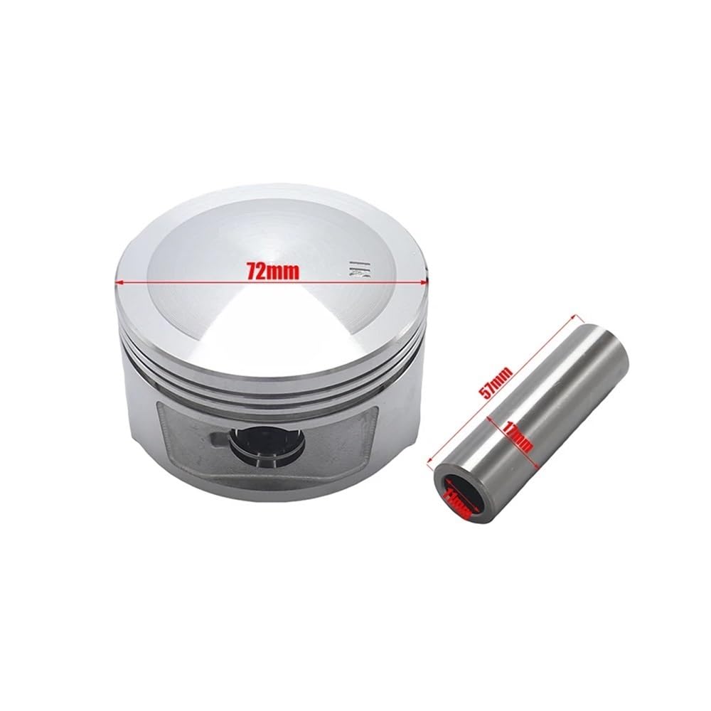 pist. Set di pistoni da 72 mm for moto, con anello spinotto 17, adatto for scooter motore verticale 250 cc CFMOTO CF250 CH250 KS4 ATV250 V3 V5 V9