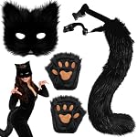 XingRuize – XingRuize 4 Stück Maske Set, Schwanz und Pfoten Handschuhe S