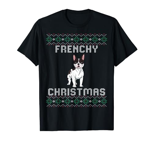 Frenchie Ugly Christmas Sweater Bulldog Français Chien T-Shirt