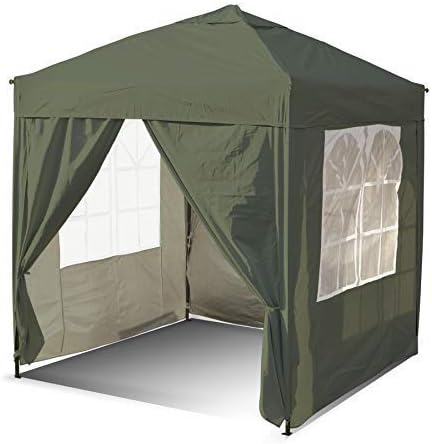 SANHENG Pop Up Gazebo, Pop Up Tent with Weights, Fully Waterproof, All Weather Gazebo ideal for Outdoor Party Camping (2x2m,Green)