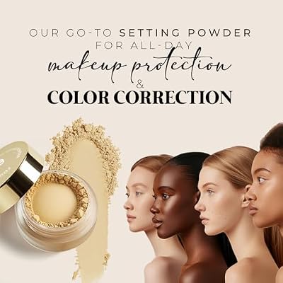 Bellapierre Banana Setting Powder Color-Correcting Brightening Powder, Matte Finishing Tint, Translucent Under-Eye Baking Makeup, Lightweight Talc-Free Formula - Medium - 0.14 Oz