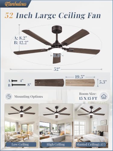 Image of Fanbulous 52 Inch Modern Ceiling Fans with Lights