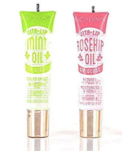 Broadway Vita-Lip Clear Lip Gloss 0.47oz/14ml (2PCS - Mint and Rosehip Oil)