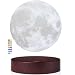 VGAzer Levitating Moon Lamp,Floating and Spinning in Air Freely with Luxury Wooden Base and 3D Printing LED Moon Light 3 Colors,for Unique Gifts,Room Decor,Night Light,Office Desk Tech Toys - 6 Inch