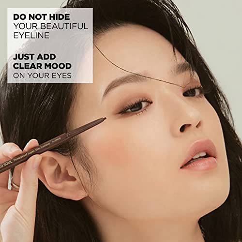 Thesaem Eco Soul Powerproof Super Slim Eyeliner - Smudge Proof Gel Eyeliner - Micro Precision Tip (2Mm) - Highly Pigmented & Long-Lasting Eye Makeup Glides On Smoothly, 0.1G (Br03 Teddy Brown) #TOP5