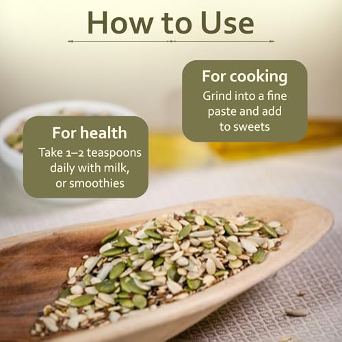 Image of Shine Organic Char Magaz Seeds - 4in1 Mix Seeds - 100 gm All in one (Watermelon Seeds, Pumpkin Seeds, Muskmelon Seeds, Flax Seeds) (100 GM)