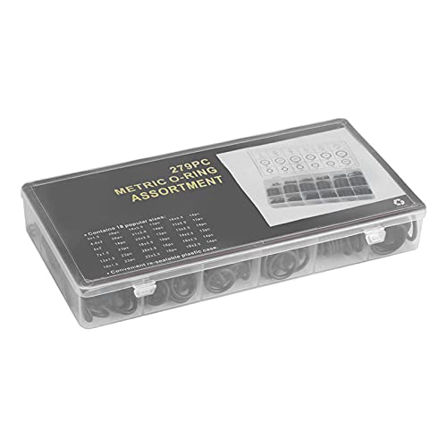 YYALYYON Juego de Juntas tóricas, 279 Piezas de Sellos Surtidos, para automoción, hidráulico, Uso Comercial, Caucho Premium, Resistente al Agua, gasóleo y Calor, Estuche de