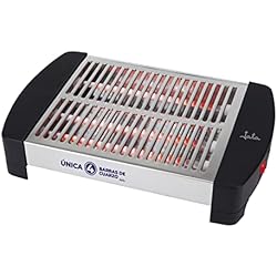 Jata Bt514 Jata TT589NG Tostador Horizontal de Cuatro Barras Negro Mueble y Parrilla de acero inoxidabl con 4 Barras de Cuarzo Gran Superficie para Conseguir un Tostado Homogéneo Bandeja Recogemigas Extraíble