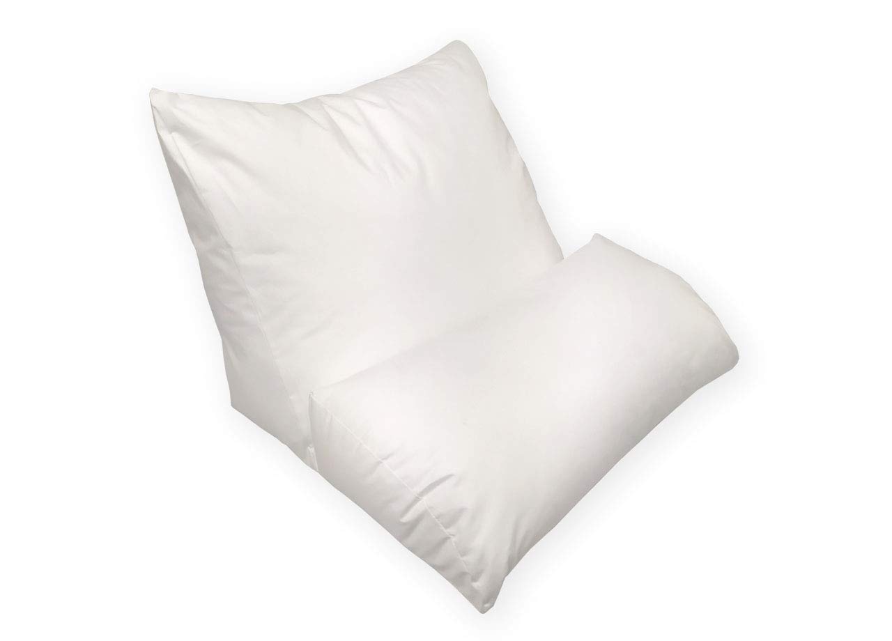 BIANCHERIAWEB Cuscino Ergonomico Posturale Decapillow 10 Usi 1 Solo Cuscino Multi Posizione Sostegno Gambe Spalle Cuscino Bianco