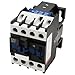 CJX2 Industrial AC Contactor, 25A Three-Phase DIN Rail Mount, 220-230V 50Hz, Silver Contact Electric Power Control, Model 2510 (AC380V)