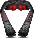 Massage du cou avec chaleur, massage du cou arrière et de l'épaule Shiatsu - Cadeaux pour les femmes/hommes/maman/pauvre - Tissus électriques plus profonds 4D Massage de la peau, Utilisation à la maison, Bureau, Voiture