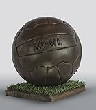 futbol vintage twitter Color: Marrón ALL SPORT VINTAGE Balón de fútbol – Chocolate, Green-tee