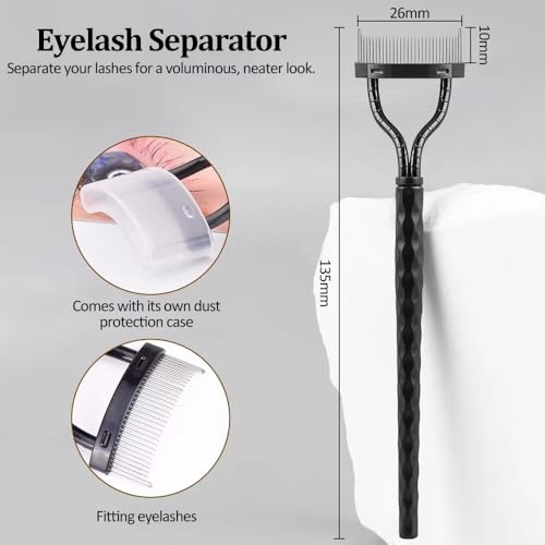 Wimpernbürste Augenbrauen Bürste Wimpernkamm Wimpern Bürste Wimperntrenner Brauenkamm & Wimpernspoolie Professionelle Augen-Makeup-Werkzeuge (3er Set)