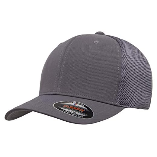 Flexfit unisex adult Flexfit Ultrafibre Airmesh Fitted Cap Hat, Dark Grey, Small-Medium US