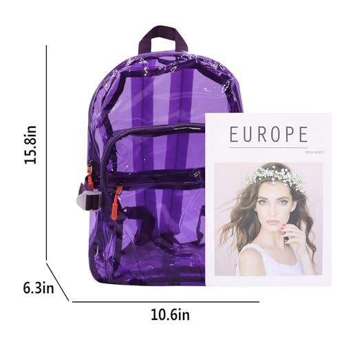 Clear Daypack for Women Men Large Capacity Daypack Transparent PVC Daypack See Through Waterproof Daypack Laptop Bag3
