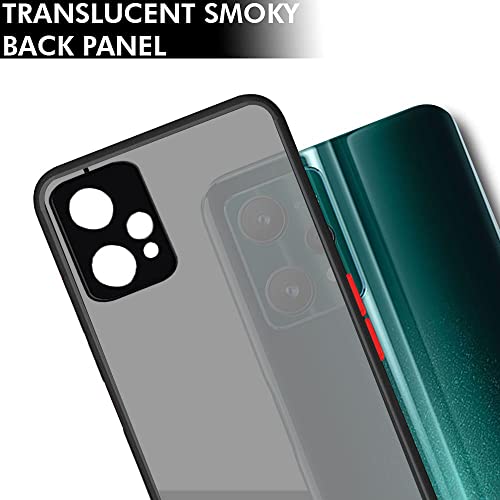 Image of TheGiftKart Translucent Hybrid Back Case Cover for Realme 9 Pro 5G | Smoked Matte Back | 360 Degree Protection | Protective Hard Back Case Cover for Realme 9 Pro 5G (PC & TPU | Black Bumper)