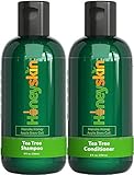 Tea Tree Shampoo and Conditioner Set - Dandruff Treatment With Organic Tea Tree Oil - Itchy Scalp...