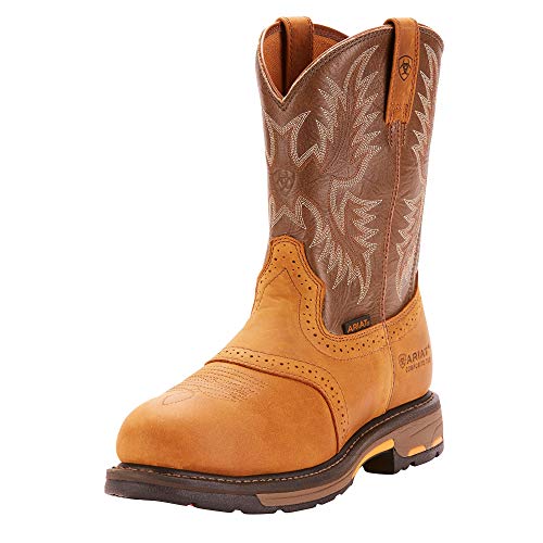 ARIAT Venttek, stivali da uomo con punta quadrata stretta ultra western, Corteccia invecchiata/Verde militare, 9.5 Wide
