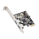 Syba SD-PEX20158 PCI Express Card x1 with USB 3.0 Type A 2 Ports Super Speed and 15-Pin Power Connector Eltron Chipset
