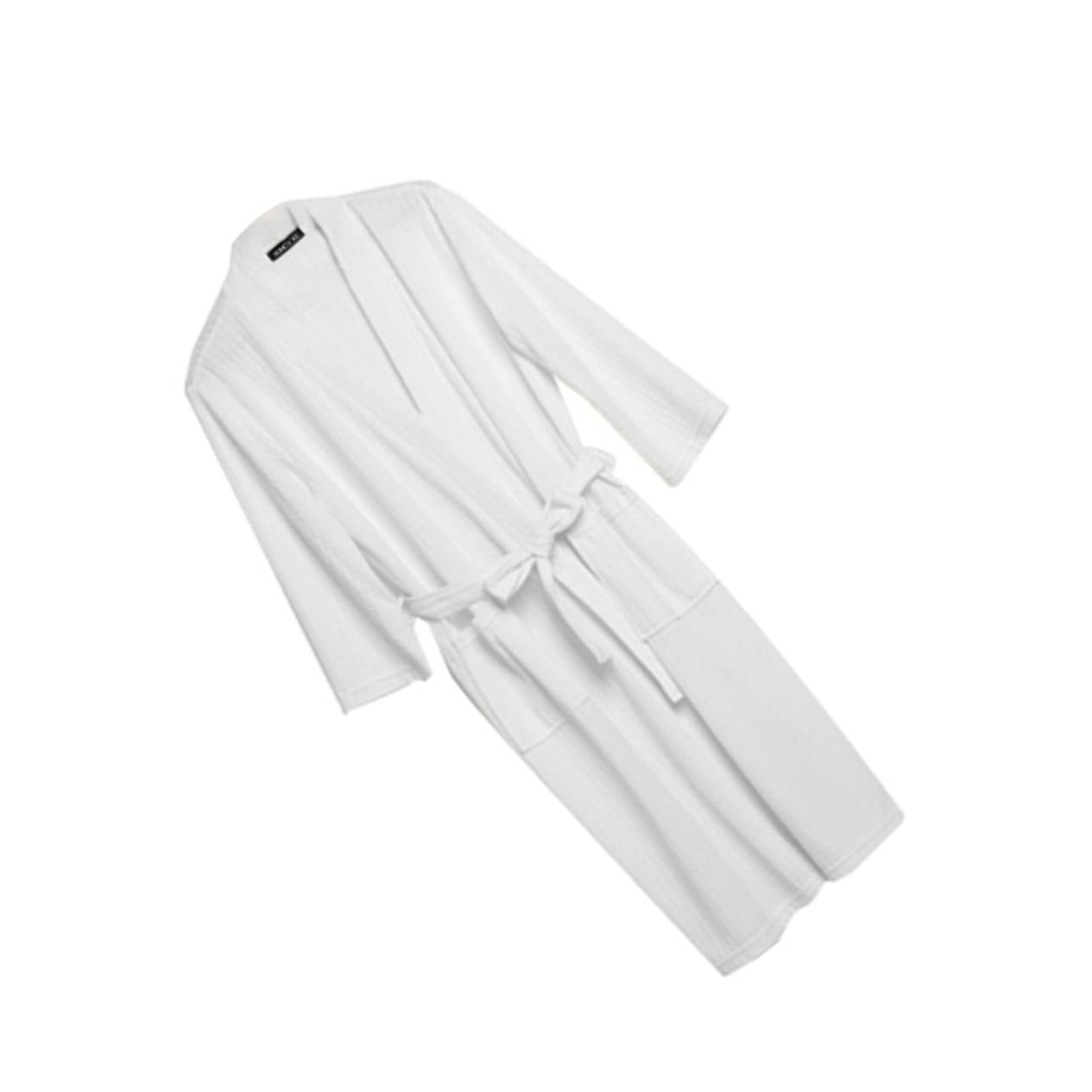 VOSAREA Peignoir D'intérieur Homme Xl Blanc en Polyester, 1 Pièce | Manches 7/8, Coupe Ample pour Printemps, Automne, Usage Couple, Séchage Rapide