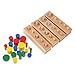 FLAMEER 4pcs Juguetes Educativos Cilindro Manga Geometría Matemáticas Montessori de Madera Ayuda de Capacitación Preescolar