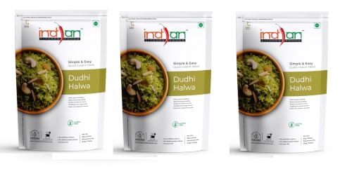 Image of Indian Kitchen Foods Instant Dudhi Halwa - Freeze Dried, Gluten-Free, Ready-to-Eat Indian Vegetarian Meal - Pack of 3