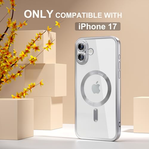 Image of Misea Magnetic for iPhone 17 Case Compatible with MagSafe Silver
