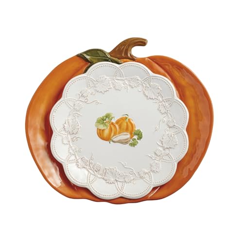 Mud Pie Thanksgiving Gather Nested Platter Set