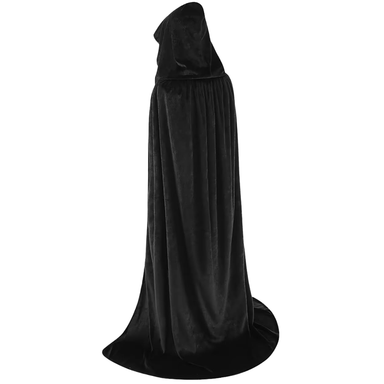 HAPNBCELE Unisex Velvet Cape Hooded Cloak - Image 2
