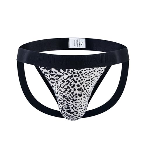 Men's Jock Strap Sexy Athletic Supporters Jockstarp Leopard Snake Thong Bold Comfortable