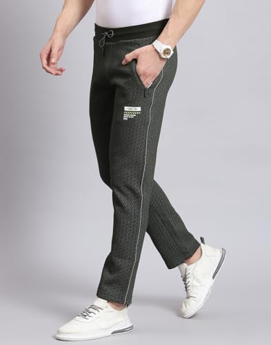 Image of Monte Carlo Men's Mid Rise Self Design Regular Fit Lower (223061528)