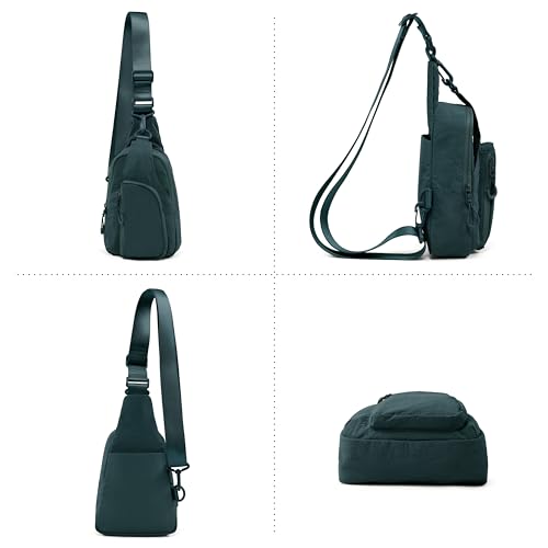 Image of ODODOS Sling Bag with Adjustable Straps Crossbody Chest Bag Lightweight Backpack for Casual Traveling Hiking