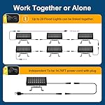Linkable Flood Lights Outdoor 180W RGBCW Color Changing LED Floodlight – APP & RF Control, 2700K-6500K Tunable White, 50 Modes Music Sync, Wall Washer for House, Yard, Christmas Party - Image 2