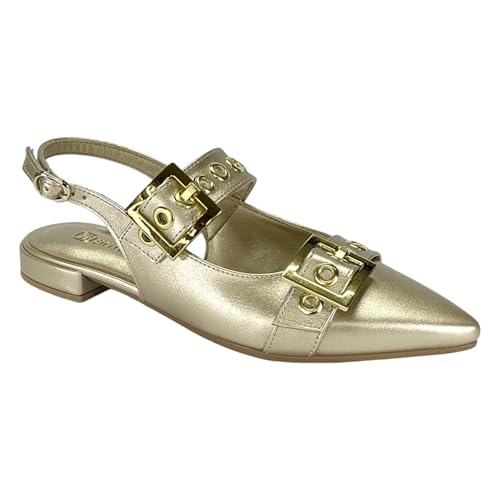 Sapatilha Santinelli Slingback 1558-011 Champagne